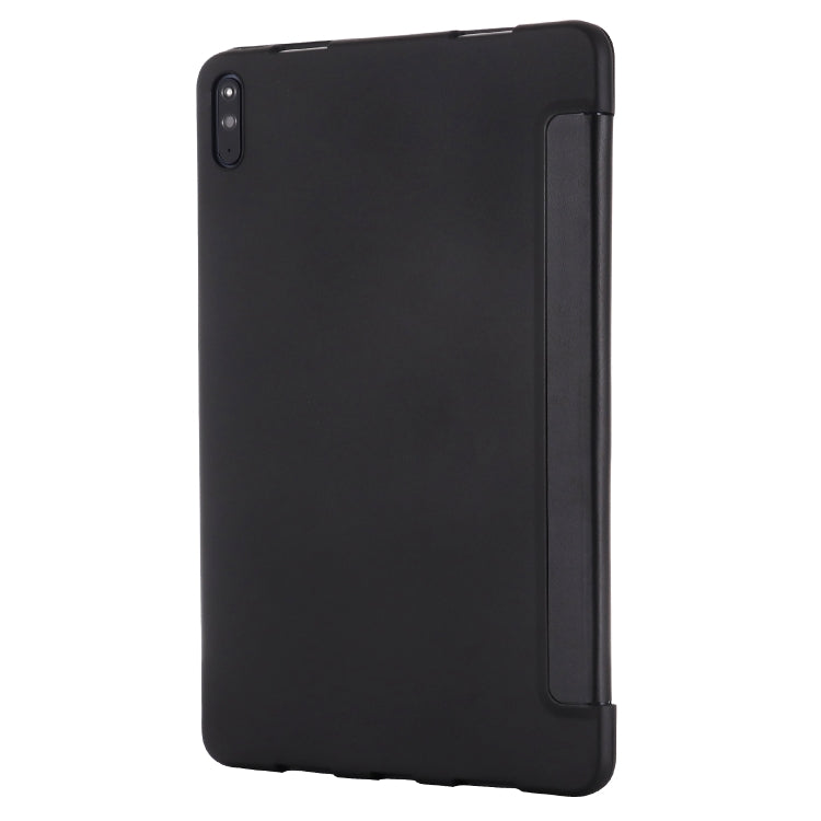 For Huawei Matepad 10.4 GEBEI Shockproof Horizontal Flip Leather Case with Three-folding Holder(Black) - Huawei by GEBEI | Online Shopping South Africa | PMC Jewellery | Buy Now Pay Later Mobicred