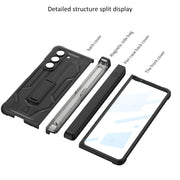 For Samsung Galaxy Z Fold5 GKK Integrated Folding Battle Shell PC Phone Case with Pen Box(Light Blue)