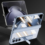 For Samsung Galaxy Z Fold5 GKK Integrated Magnetic Phantom Hinge Folding Phone Case with Stand(White)