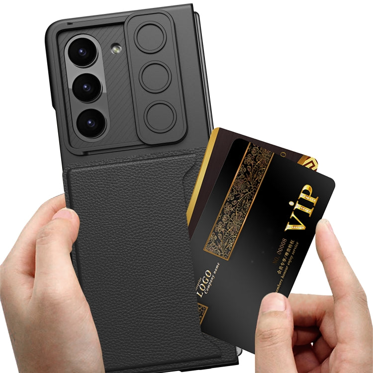 For Samsung Galaxy Z Fold5 GKK Integrated Ultra-thin Sliding Window Folding Phone Case with Card Holder(Misty Gold) - free shipping - PMC TechLife - Order now!