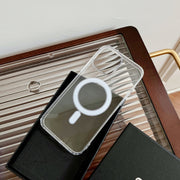 For iPhone 15 Pro Max MagSafe Magnetic Clear Acrylic TPU Phone Case(Transparent)
