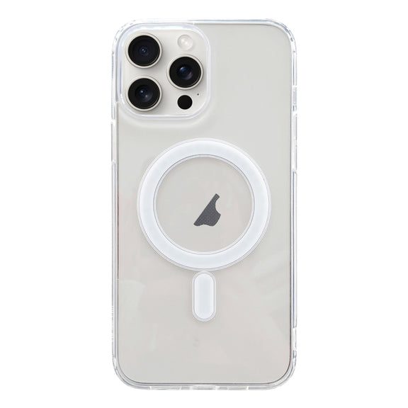 For iPhone 15 Pro Max MagSafe Magnetic Clear Acrylic TPU Phone Case(Transparent)