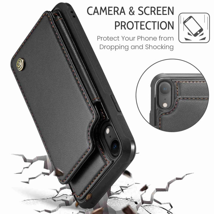 For iPhone XR CaseMe C22 Card Slots Holder RFID Anti-theft Phone Case(Black) - free shipping - PMC TechLife - Order now!