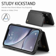 For iPhone XR CaseMe C22 Card Slots Holder RFID Anti-theft Phone Case(Black)
