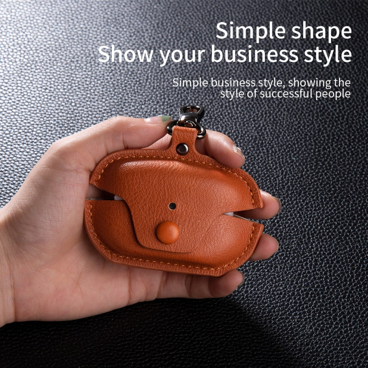 For Sony WF-1000XM5 Leather TWS Earphone Protective Case with Hook(Black) - free shipping - PMC TechLife - Order now!