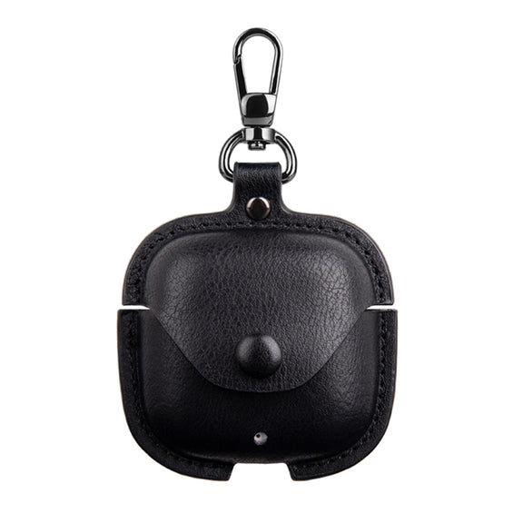 For Huawei FreeBuds SE 2 / SE 3 Leather TWS Earphone Protective Case with Hook(Black)