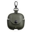 For Huawei FreeBuds SE 2 / SE 3 Leather TWS Earphone Protective Case with Hook(Green) - Huawei Earphone Case by PMC TechLife | Online Shopping South Africa | PMC TechLife | Buy Now Pay Later Mobicred