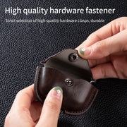 For Huawei FreeBuds SE 2 / SE 3 Leather TWS Earphone Protective Case with Hook(Black)