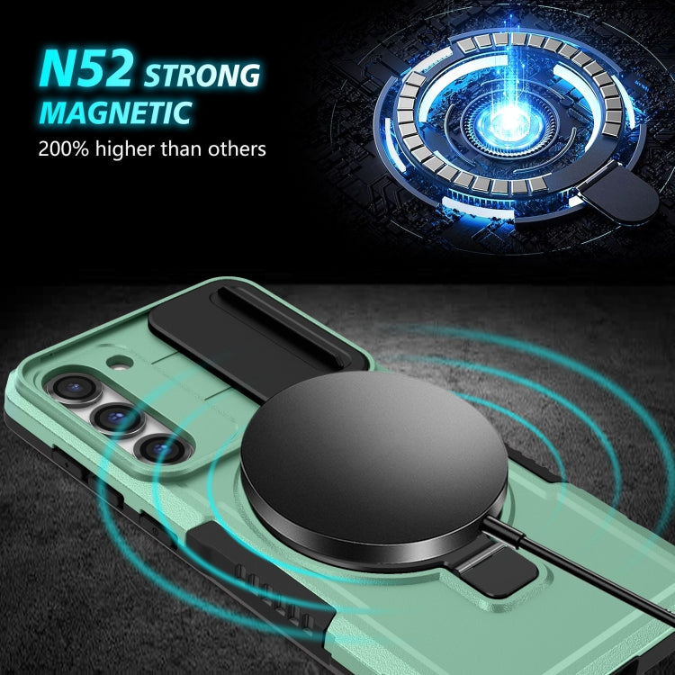 For Samsung Galaxy S23+ 5G Sliding Camshield Magsafe Holder TPU Hybrid PC Phone Case(Light Blue) - Galaxy S23+ 5G Cases by PMC TechLife | Online Shopping South Africa | PMC TechLife