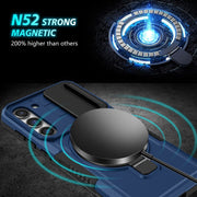 For Samsung Galaxy S23 5G Sliding Camshield Magsafe Holder TPU Hybrid PC Phone Case(Royal Blue)