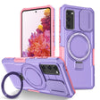 For Samsung Galaxy S20 FE Sliding Camshield Magsafe Holder TPU Hybrid PC Phone Case(Pink Purple) - Galaxy Phone Cases by PMC TechLife | Online Shopping South Africa | PMC TechLife
