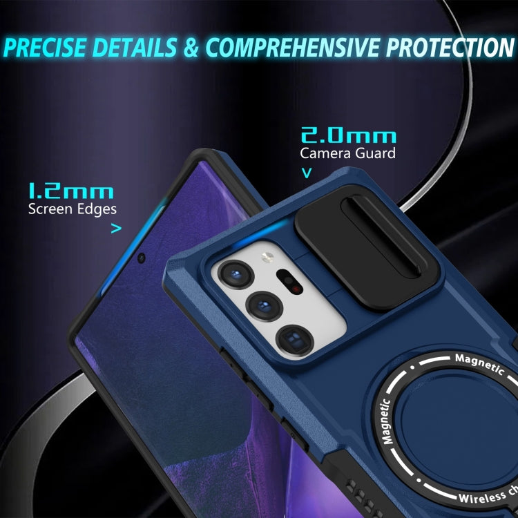 For Samsung Galaxy Note20 Ultra Sliding Camshield Magsafe Holder TPU Hybrid PC Phone Case(Royal Blue) - Galaxy Note20 Ultra Cases by PMC TechLife | Online Shopping South Africa | PMC TechLife