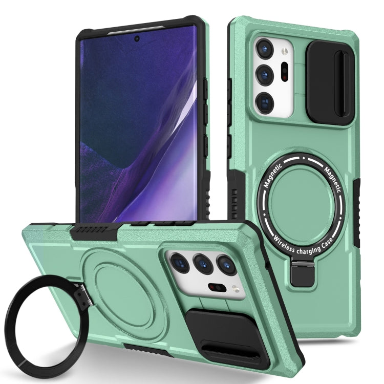 For Samsung Galaxy Note20 Ultra Sliding Camshield Magsafe Holder TPU Hybrid PC Phone Case(Light Blue) - Galaxy Note20 Ultra Cases by PMC TechLife | Online Shopping South Africa | PMC TechLife