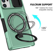 For Samsung Galaxy Note20 Ultra Sliding Camshield Magsafe Holder TPU Hybrid PC Phone Case(Light Blue)