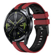 For Huawei Watch GT 3 / GT 3 Pro Vertical Two Color Silicone Watch Band(Dark Red+Black) - Watch Bands by PMC TechLife | Online Shopping South Africa | PMC TechLife