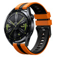 For Huawei Watch GT 3 / GT 3 Pro Vertical Two Color Silicone Watch Band(Orange+Black) - Watch Bands by PMC TechLife | Online Shopping South Africa | PMC TechLife