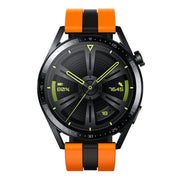 For Huawei Watch GT 3 / GT 3 Pro Vertical Two Color Silicone Watch Band(Orange+Black)
