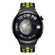 For Huawei Watch 4 Two Color Round Hole Silicone Watch Band(Black Green)