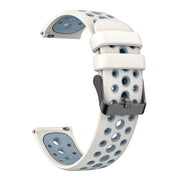 For Huawei Watch 4 Two Color Round Hole Silicone Watch Band(Mineral Water Ash)