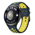 For Huawei Watch 4 Two Color Round Hole Silicone Watch Band(Ceylon Yellow) - Watch Bands by PMC TechLife | Online Shopping South Africa | PMC TechLife | Buy Now Pay Later Mobicred