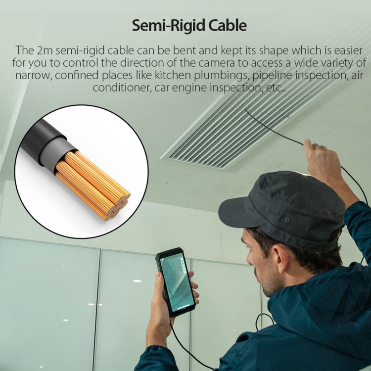 Ulefone Endoscope E1 IP67 Water-resistant 3 in 1 Endoscope for Ulefone Power Armor 21 / 19 / 18T / 16 Pro / 13 / Armor Pad(Black)