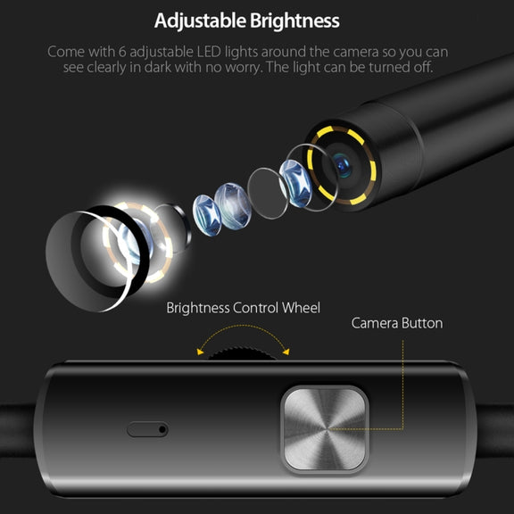 Ulefone Endoscope E1 IP67 Water-resistant 3 in 1 Endoscope for Ulefone Power Armor 21 / 19 / 18T / 16 Pro / 13 / Armor Pad(Black)