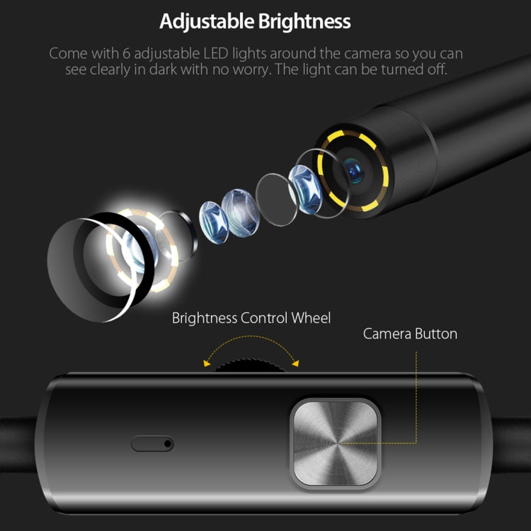 Ulefone Endoscope E1 IP67 Water-resistant 3 in 1 Endoscope for Ulefone Power Armor 21 / 19 / 18T / 16 Pro / 13 / Armor Pad(Black)