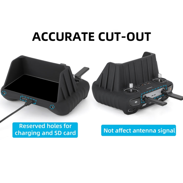 For DJI RC 2 Sunnylife Remote Control Shockproof Anti-scratch Silicone Case with Hood(Black) - Others by Sunnylife | Online Shopping South Africa | PMC TechLife | Buy Now Pay Later Mobicred