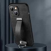 For iPhone 15 SULADA Tide Cool Series PC + Leather Texture Skin Feel Phone Case(Black)