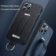 For iPhone 15 Pro Max SULADA Tide Cool Series PC + Leather Texture Skin Feel Phone Case(Black)