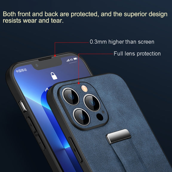 For iPhone 15 Pro Max SULADA Tide Cool Series PC + Leather Texture Skin Feel Phone Case(Black)