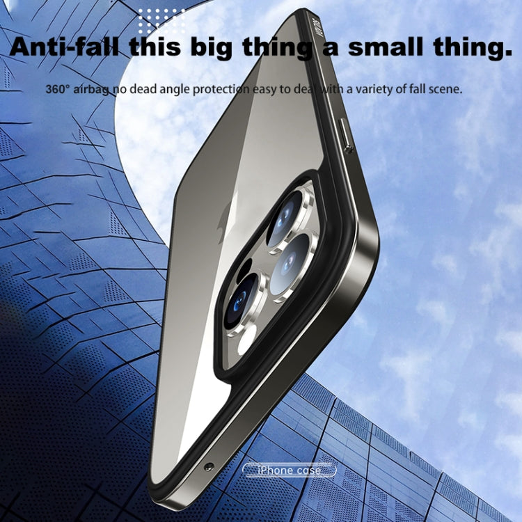 For iPhone 15 Pro SULADA Metal Frame + Nano Glass + TPU Phone Case(Grey) - iPhone 15 Pro Cases by SULADA | Online Shopping South Africa | PMC TechLife | Buy Now Pay Later Mobicred