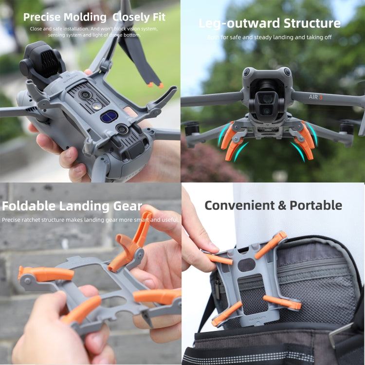 For DJI Air 3 Sunnylife LG664 Foldable Spider Landing Gear(Grey) - free shipping - PMC TechLife - Order now!