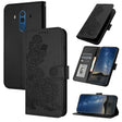 For Huawei Mate 10 Pro Datura Flower Embossed Flip Leather Phone Case(Black) - Huawei Cases by PMC TechLife | Online Shopping South Africa | PMC TechLife | Buy Now Pay Later Mobicred