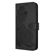 For Huawei Mate 10 Pro Datura Flower Embossed Flip Leather Phone Case(Black)