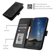 For Huawei Mate 10 Pro Datura Flower Embossed Flip Leather Phone Case(Black)