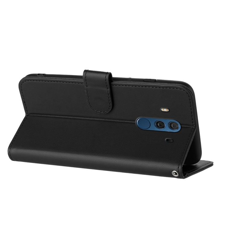 For Huawei Mate 10 Pro Datura Flower Embossed Flip Leather Phone Case(Black)