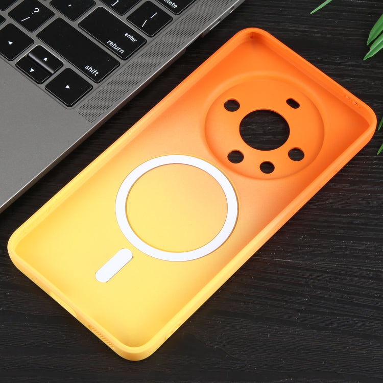 For Huawei Mate 60 Liquid TPU Silicone Gradient MagSafe Phone Case(Orange Yellow) - free shipping - PMC TechLife - Order now!