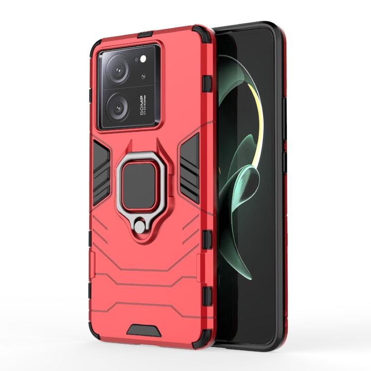 For Xiaomi Redmi K60 Ultra Shockproof PC + TPU Holder Phone Case(Red) - Xiaomi Cases by PMC TechLife | Online Shopping South Africa | PMC TechLife | Buy Now Pay Later Mobicred
