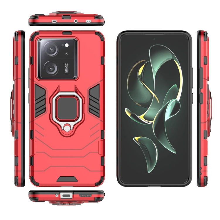 For Xiaomi Redmi K60 Ultra Shockproof PC + TPU Holder Phone Case(Red) - Xiaomi Cases by PMC TechLife | Online Shopping South Africa | PMC TechLife | Buy Now Pay Later Mobicred