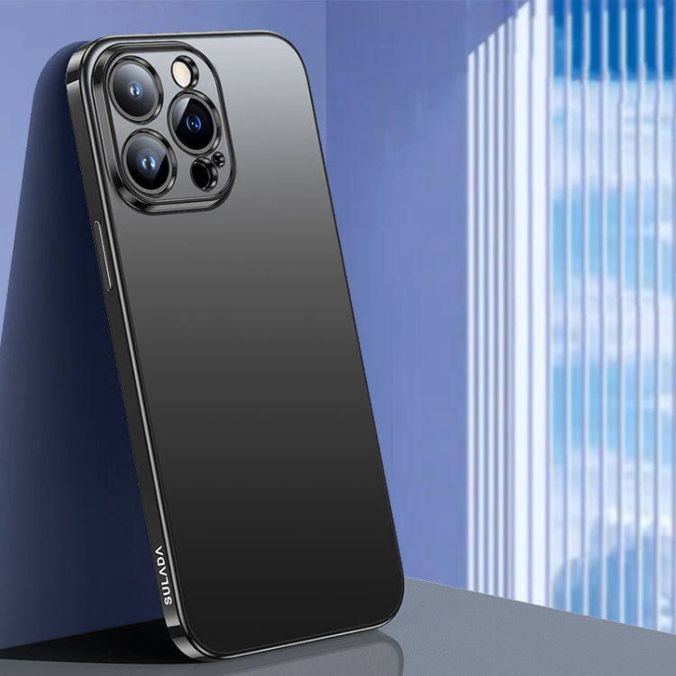 For iPhone 15 Pro Max SULADA Electroplating Frosted TPU Phone Case(Black) - free shipping - PMC TechLife - Order now!