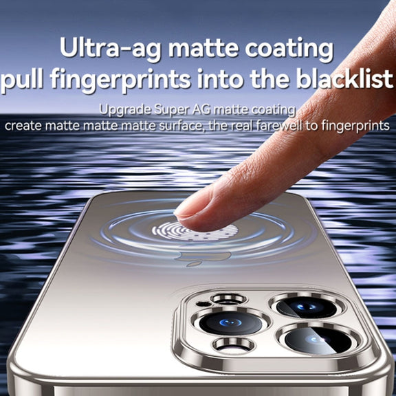 For iPhone 15 Pro Max SULADA Electroplating Frosted TPU Phone Case(Sierra Blue)