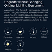 Original Xiaomi Youpin Aqara Smart Wall Switch D1, Zero FireWire Three Button Version