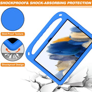 For Samsung Galaxy Tab A9+ Handle EVA Shockproof Tablet Case with Holder(Blue)