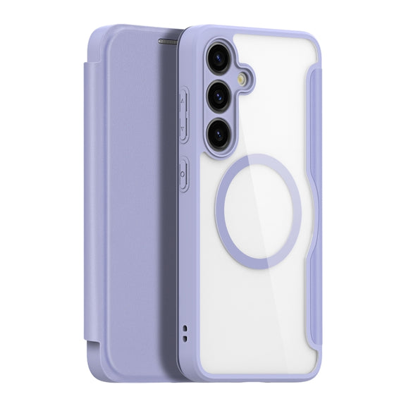 For Samsung Galaxy S24+ 5G DUX DUCIS Skin X Pro Series Magsafe PC + TPU Phone Leather Case(Purple)