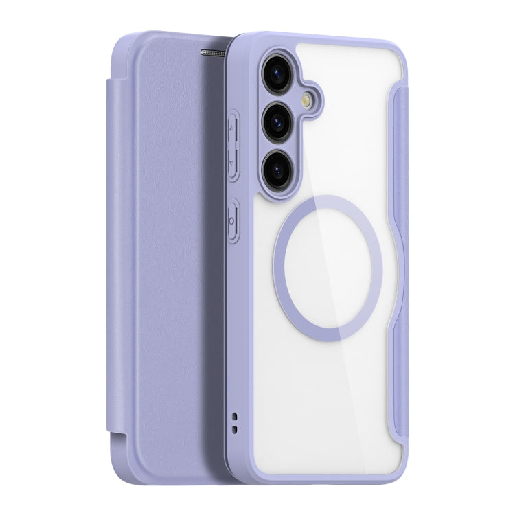 For Samsung Galaxy S24+ 5G DUX DUCIS Skin X Pro Series Magsafe PC + TPU Phone Leather Case(Purple)
