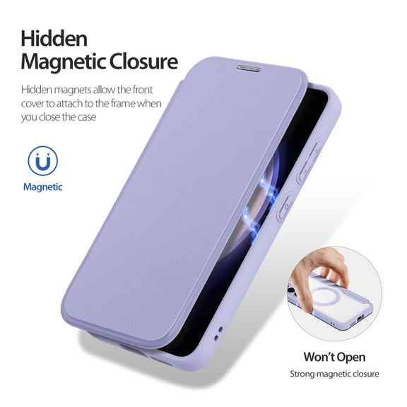 For Samsung Galaxy S24+ 5G DUX DUCIS Skin X Pro Series Magsafe PC + TPU Phone Leather Case(Purple)