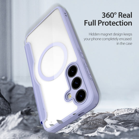 For Samsung Galaxy S24+ 5G DUX DUCIS Skin X Pro Series Magsafe PC + TPU Phone Leather Case(Purple)