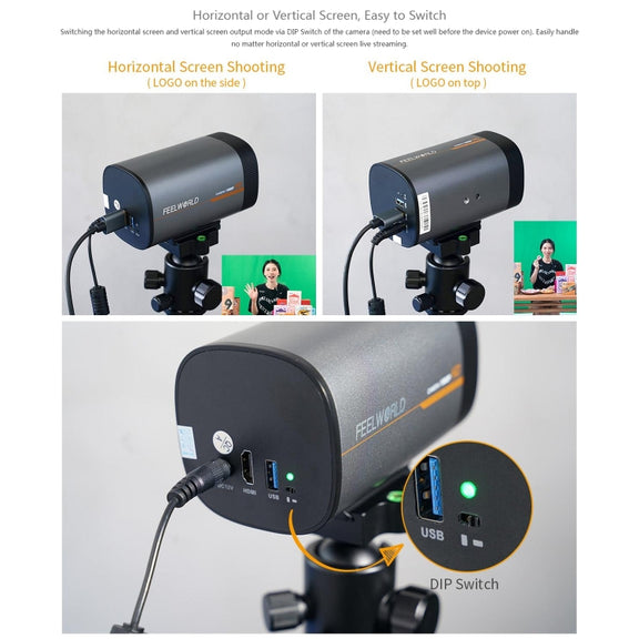FEELWORLD HV10X Professional Streaming Camera Full HD 1080P 60fps USB 3.0 HDMI(UK Plug)