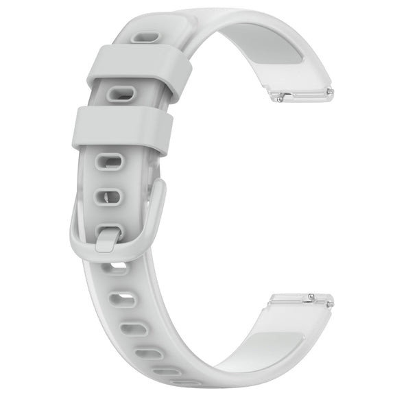 12mm Universal Two Color Transparent Silicone Watch Band(Light Grey)